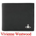 ヴィヴィアンウエストウッド 二つ折り財布（小銭入れあり） ヴィヴィアン Vivienne Westwood 財布 メンズ レディース ブラック 5115003NM-S0021-N401 【在庫あり】【誕生日 お祝い プレゼント ギフト】
