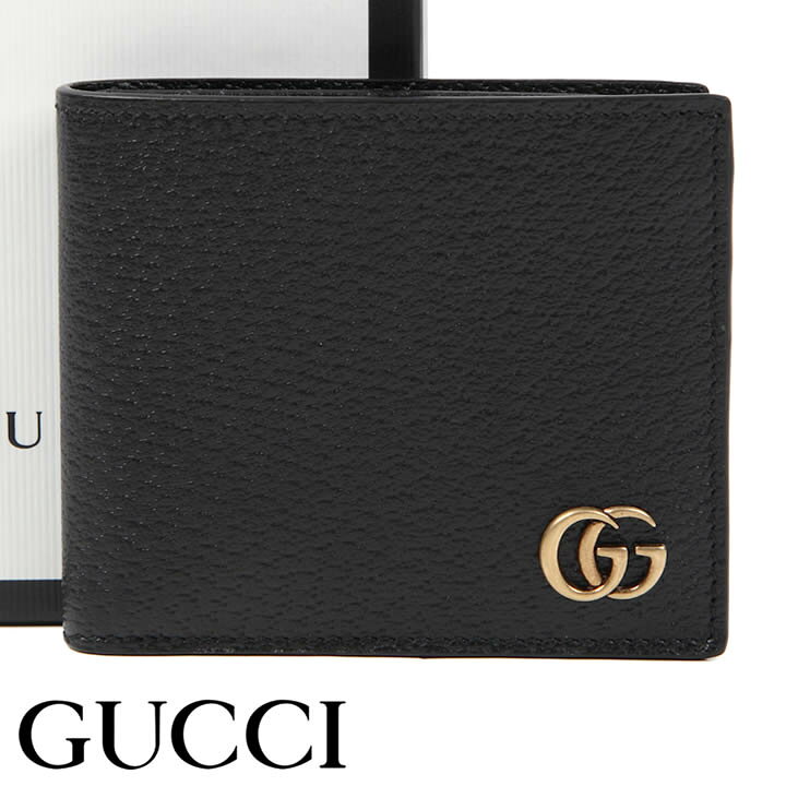 楽天市場】グッチ 財布 GUCCI 二つ折り財布 小銭入れなし GGマーモント  