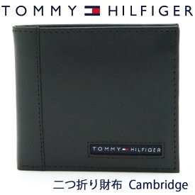 トミーヒルフィガー 二つ折り財布 TOMMY HILFIGER 財布 メンズ ブラック 31TL25X023 BLACK 【あす楽】【父の日 誕生日 お祝い プレゼント ギフト】