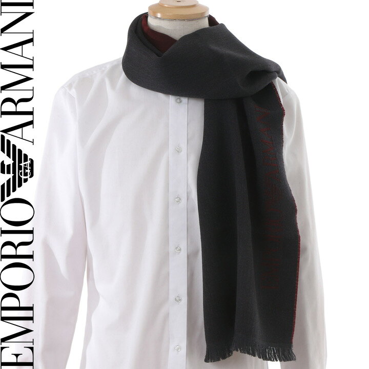 エンポリオアルマーニ マフラー Emporio 男性用マフラー Armani 0p307 ネイビー グレー メンズ