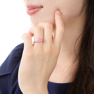 ヴィヴィアンウエストウッド リング 指輪 レディース Vivienne Westwood オーブ ヴィヴィアン ロミーナリング ピンク×ピンクゴールド 64040065-G124 【在庫あり】【誕生日 お祝い プレゼント ギフト