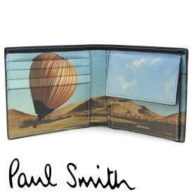 【クーポン配布中】 ポールスミス 財布 Paul Smith 二つ折り財布 メンズ ブラック シグネチャーストライプ バルーン M1A-4833-MBALLO 79 【あす楽】【父の日 誕生日 お祝い プレゼント ギフト】