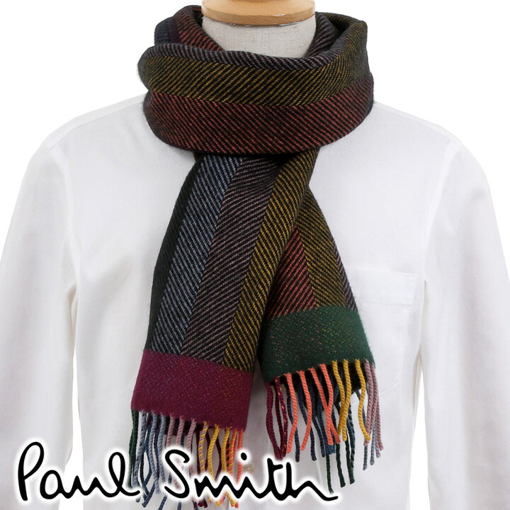 楽天市場 週末限定 春得offクーポン配布中 ポールスミス マフラー 21年新作 Paul Smith ウール90 カシミヤ10 メンズ レディース 男女兼用 ストライプ マルチカラー M1a 939f Gs25 96 あす楽 母の日 誕生日 プレゼント ギフト 時計 ブランド専門店