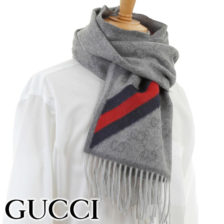 楽天市場】グッチ マフラー GUCCI ウェビングライン GG柄マフラー ユニ  