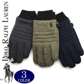 ポロ ラルフローレン 手袋 グローブ スマホ対応 タッチパネル対応 メンズ ニット Polo Ralph Lauren PG0176 選べる3色 【在庫あり】【クリスマス 誕生日 お祝い プレゼント ギフト】