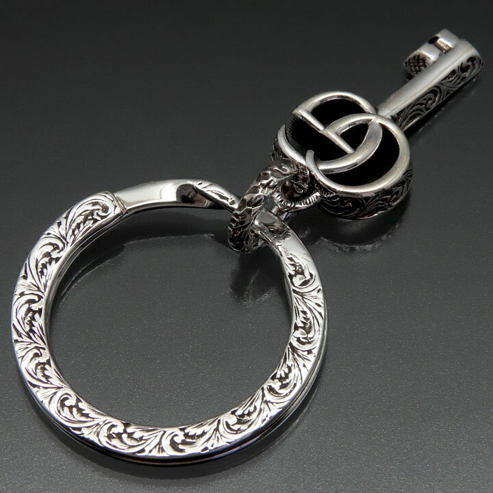 楽天市場】グッチ キーリング GUCCI キーホルダー シルバー  