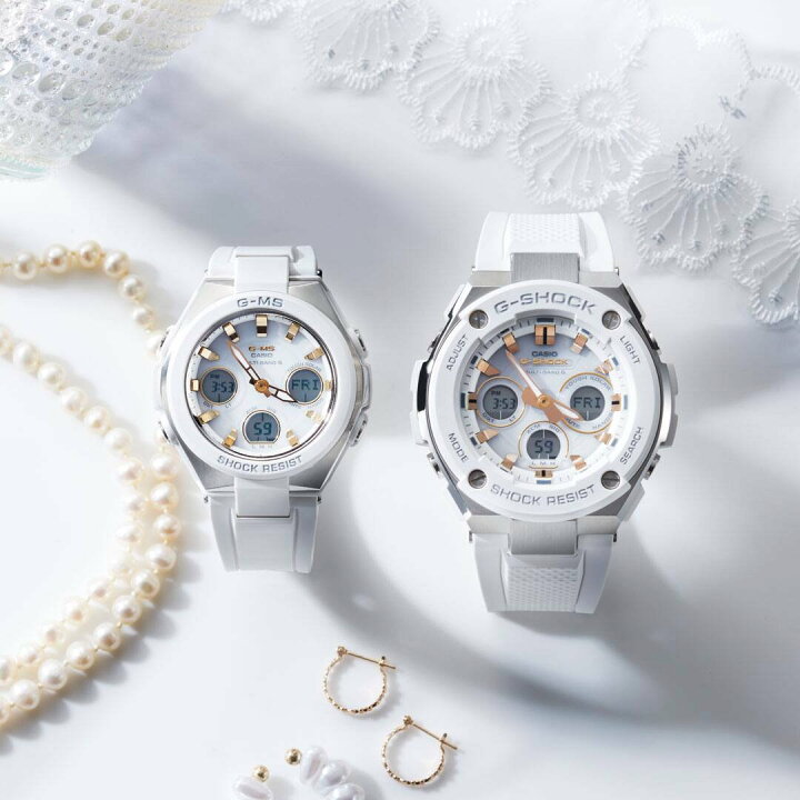 極美品】GST-W300-7AJF G-SHOCK 電波ソーラー ホワイト GST-W300の 