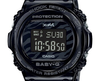カシオベビーGX-girlコラボレーションモデルブラックスケルトンゼブラパターンBGD-570XG-8JRCASIOBABY-Gデジタル黒レディスレディース腕時計
