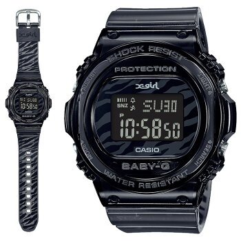 カシオベビーGX-girlコラボレーションモデルブラックスケルトンゼブラパターンBGD-570XG-8JRCASIOBABY-Gデジタル黒レディスレディース腕時計