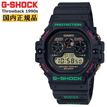 カシオGショックスローバック1990sブラックDW-5900TH-1JFCASIOG-SHOCKThrowbackクリスマスカラーデジタルメンズ腕時計