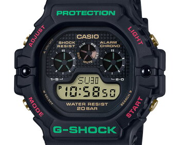 カシオGショックスローバック1990sブラックDW-5900TH-1JFCASIOG-SHOCKThrowbackクリスマスカラーデジタルメンズ腕時計