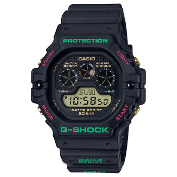 カシオGショックスローバック1990sブラックDW-5900TH-1JFCASIOG-SHOCKThrowbackクリスマスカラーデジタルメンズ腕時計