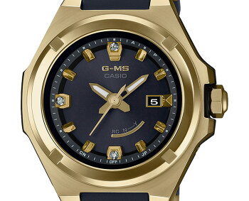 カシオベビーG25周年記念モデルジーミズ電波ソーラーコンポジットバンドゴールド&ブラックMSG-W325CGD-1AJRCASIOBABY-GG-MSダイヤ入り文字板金色黒レディスレディース腕時計