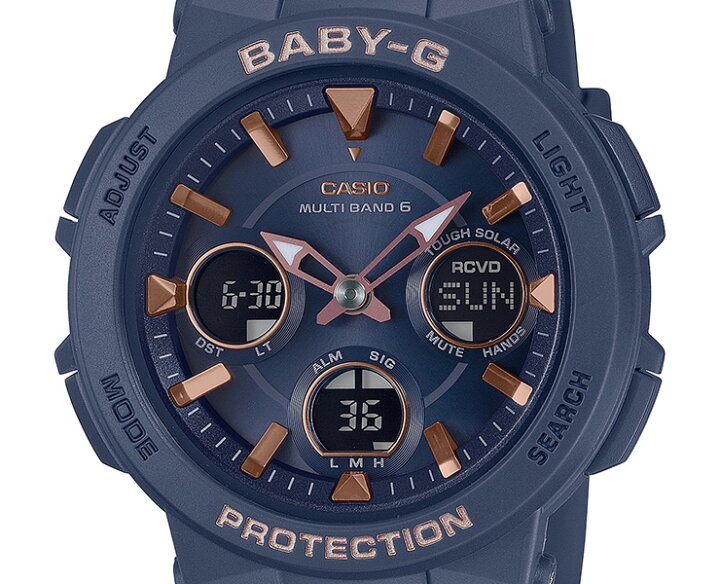 楽天市場】カシオ ベビーG 電波 ソーラー ネイビー BGA-2510-2AJF 