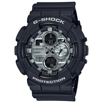カシオGショックガリッシュカラーシリーズブラック&シルバーGA-140GM-1A1JFCASIOG-SHOCKGarishColorSeriesデジタル&アナログコンビネーション黒銀メンズ腕時計