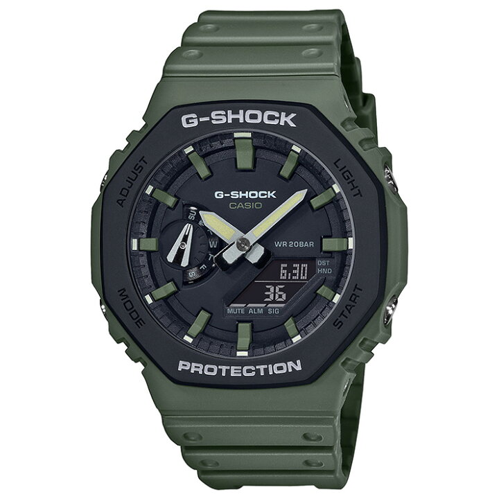 楽天市場】G-SHOCK ga2100 ユーティリティカラー グリーン＆ブラック 