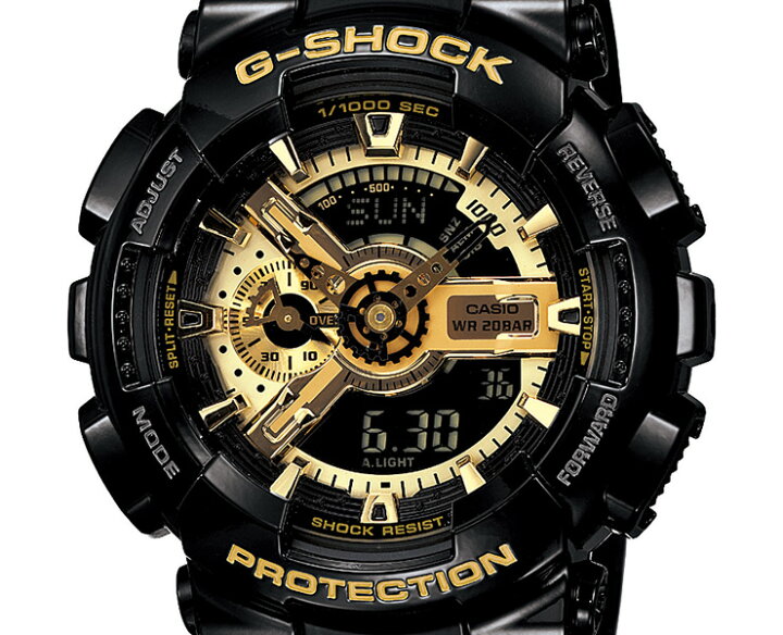楽天市場】カシオ Gショック ブラック＆ゴールド GA-110GB-1AJF CASIO 