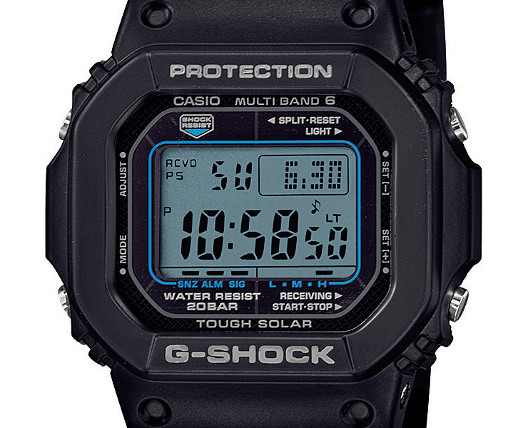 Pre-owned Casio Watch G-shock Radio Solar Black & Blue Gw-m5610u-1cjf Origin 5600