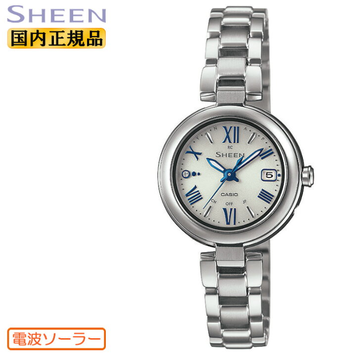楽天市場】カシオ シーン 電波 ソーラー チタン 軽量 シルバー SHW 