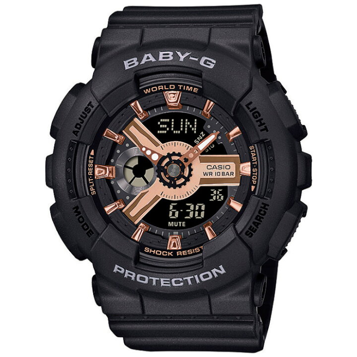 楽天市場】カシオ ベビーG ブラック＆ゴールド BA-110XRG-1AJF CASIO 