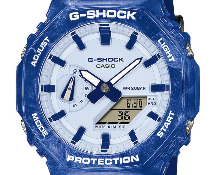 楽天市場】WEB限定 G-SHOCK ブルー＆ホワイト GA-2100BWP-2AJR カシオ 