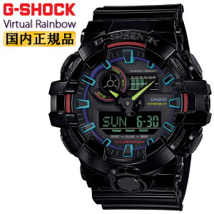 G-SHOCK JVI GVbN o[`EC{[ ubN GA-700RGB-1AJF CASIO Virtual Rainbow Q[~OJ[ fW^AiO Rrl[V  }`J[ Y rv iGA700RGB1AJFj[