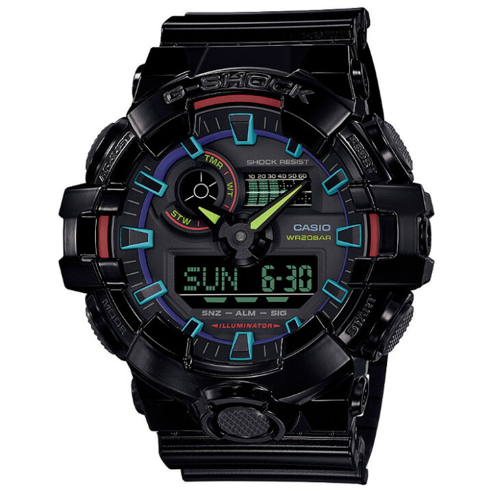 楽天市場】G-SHOCK カシオ Gショック バーチャル・レインボー ブラック 