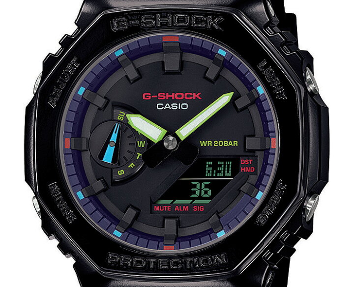 楽天市場】G-SHOCK ブラック GA-2100RGB-1AJF カシオ Gショック 