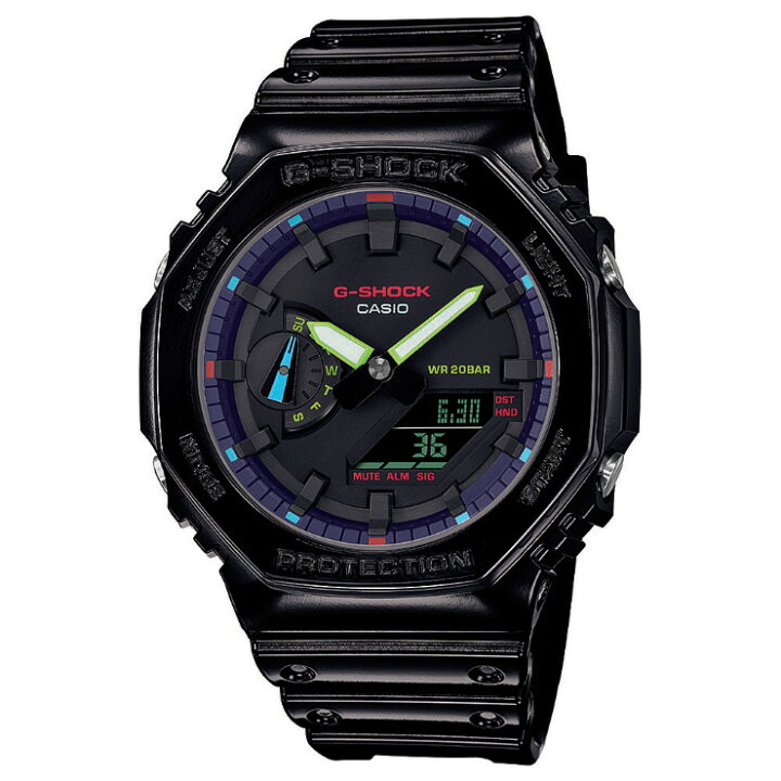 楽天市場】G-SHOCK ブラック GA-2100RGB-1AJF カシオ Gショック 
