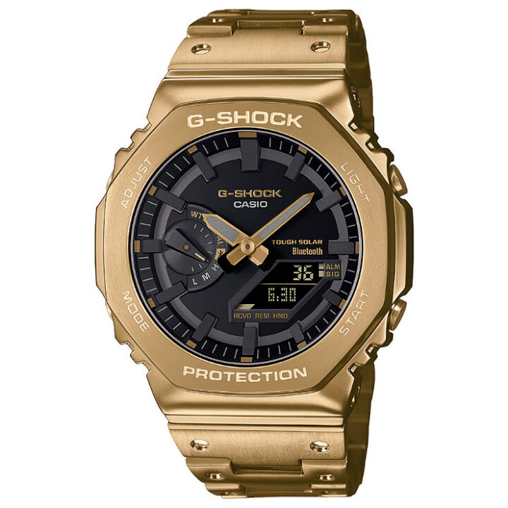 楽天市場】G-SHOCK フルメタル ゴールド GM-B2100GD-9AJF ソーラー 