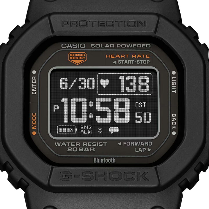 楽天市場】G-SHOCK G-SQUAD DW-H5600-1JR マットブラック カシオ G 