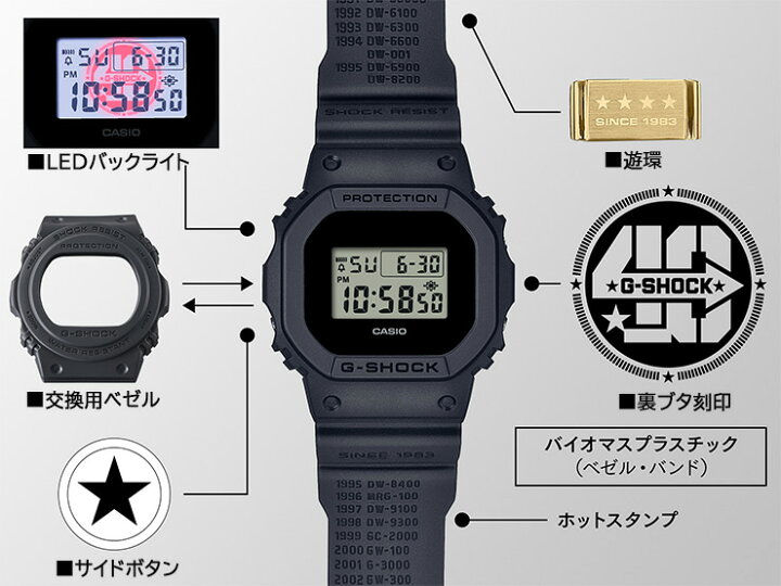 楽天市場】G-SHOCK ORIGIN 替えベゼルセット DWE-5657RE-1JR CASIO 