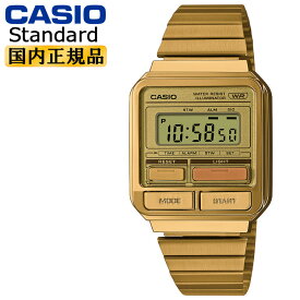 カシオ スタンダード ゴールドIP A120WEG-9AJF CASIO standard レトロフューチャー チープカシオ チプカシ デジタル スクエア 金色 メタルバンド 腕時計 （A120WEG9AJF）【あす楽】