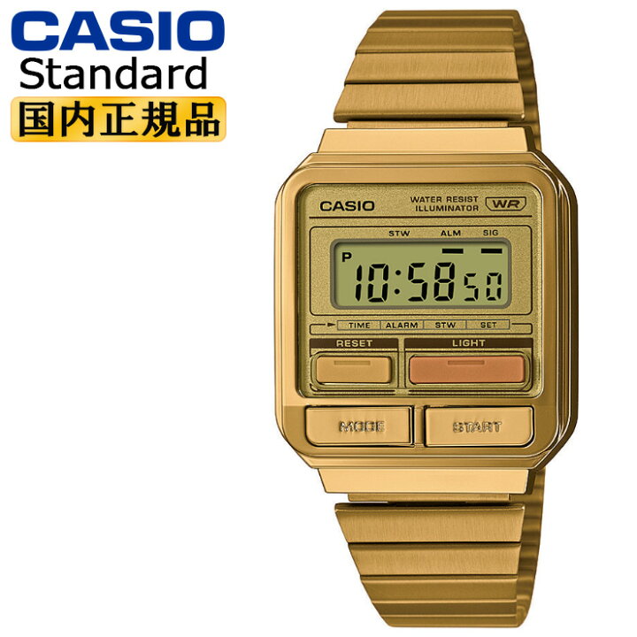 楽天市場】カシオ スタンダード ゴールドIP A120WEG-9AJF CASIO 