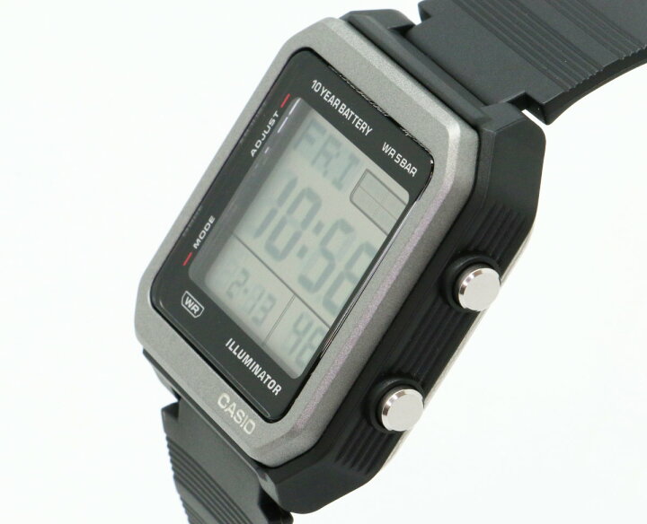 楽天市場】CASIO Collection W-221H-1AJF ブラック カシオ 