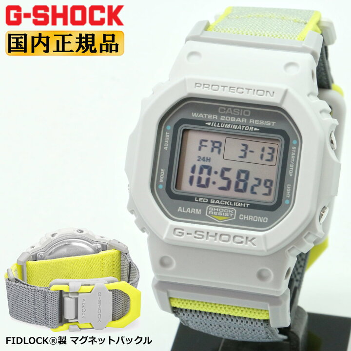 楽天市場】G-SHOCK Gショック DW-5600MNC-7A8JF ライトグレー＆ネオン 