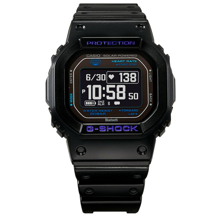 楽天市場】G-SHOCK G-SQUAD DW-H5600-1A2JR ブラック＆ブルー カシオ G 