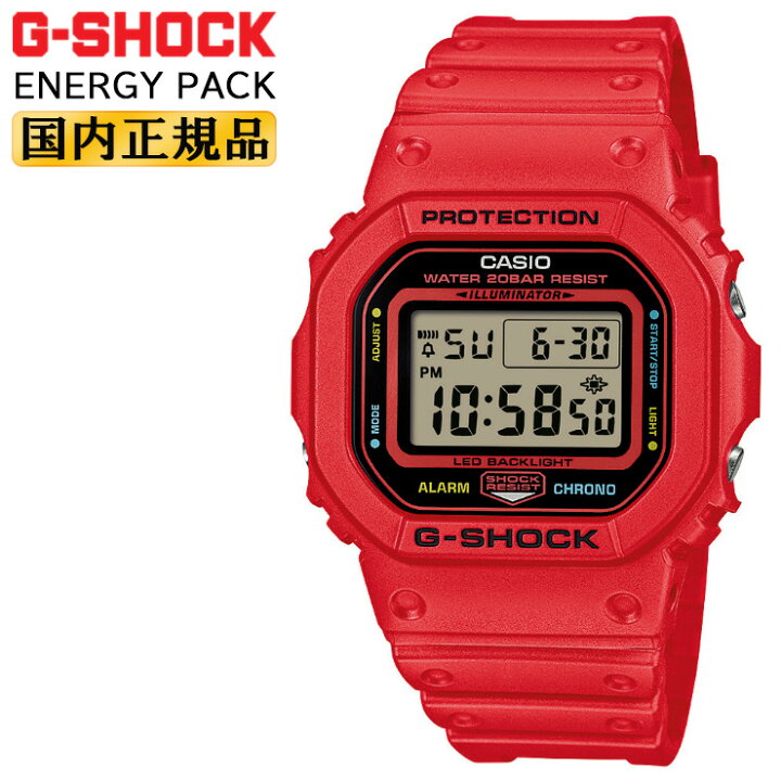 楽天市場】G-SHOCK Gショック DW-5600EP-4JF レッド ENERGY PACK CASIO  