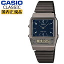 カシオ クラシック AQ-800EB-2AJF ブラック＆ネイビーフェイス 2針アナログ＆デジタル コンビネーション ダブルフェイス デュアルタイム 黒 メンズ 腕時計 （AQ800EB2AJF）[在庫あり]