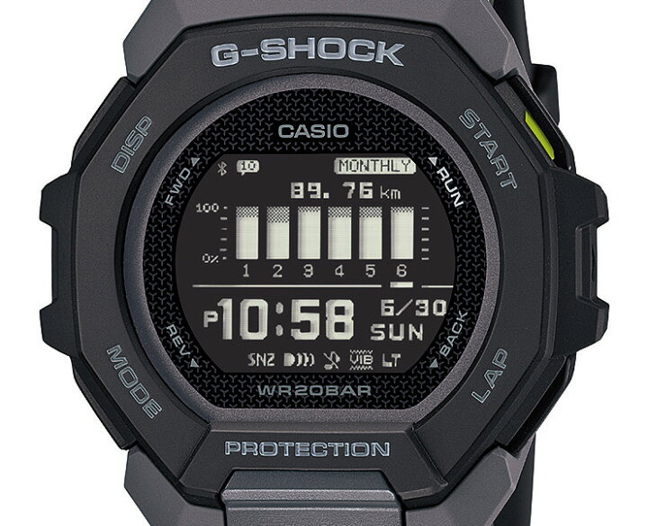 楽天市場】G-SHOCK Gショック G-SQUAD GBD-300-1JF ブラック 