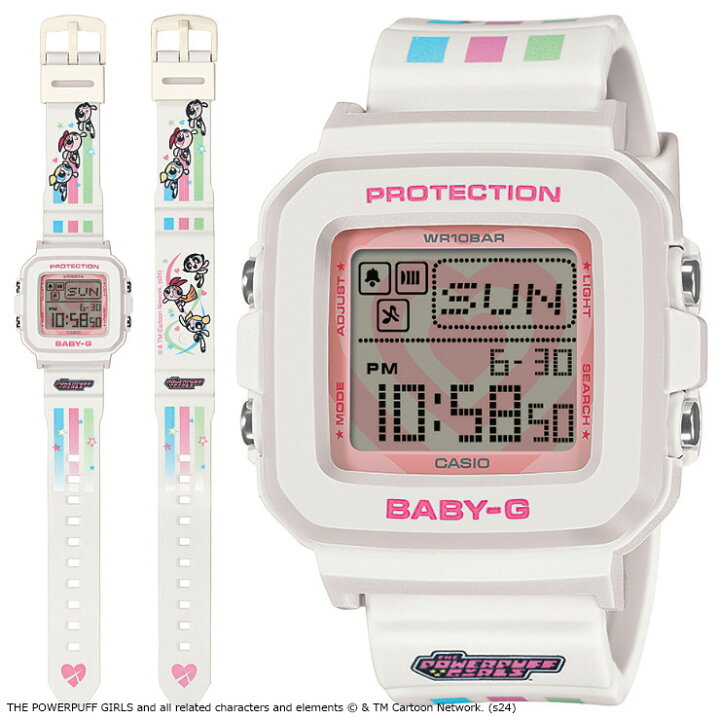 楽天市場】カシオ ベイビージープラス The Powerpuff Girls コラボ BGD 