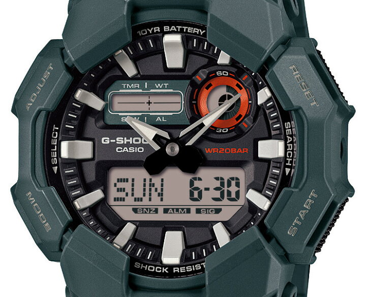 楽天市場】G-SHOCK Gショック ブルーグリーン GA-010-2AJF カシオ 