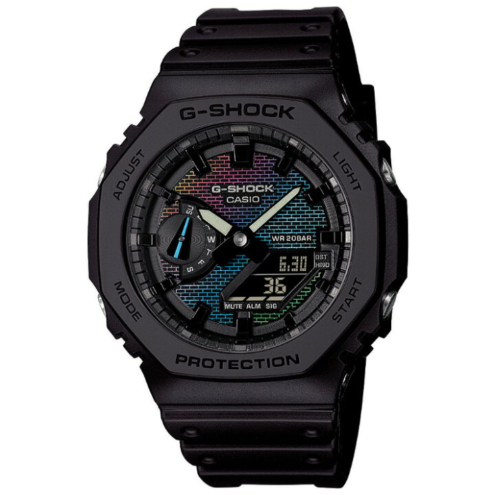 楽天市場】G-SHOCK Gショック レインボーカラー文字板 GA-2100RW-1AJF 