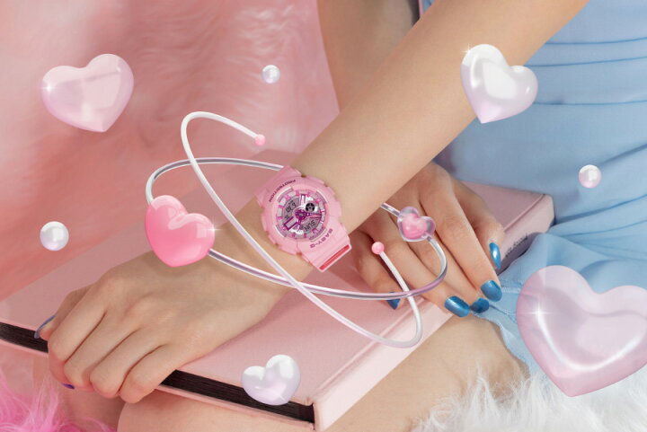 BABY-G 抜けで レディース腕時計 ハートデザイン