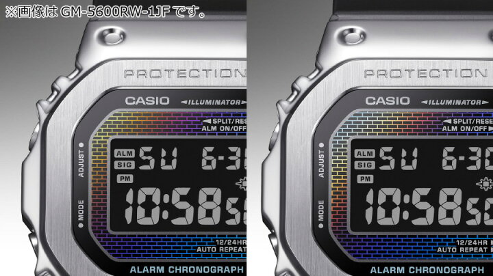 楽天市場】G-SHOCK Gショック メタルカバード レインボーカラー文字板 