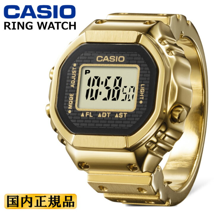 楽天市場】CASIO RING WATCH CRW-001G-9JR ゴールド 指輪型 リング  