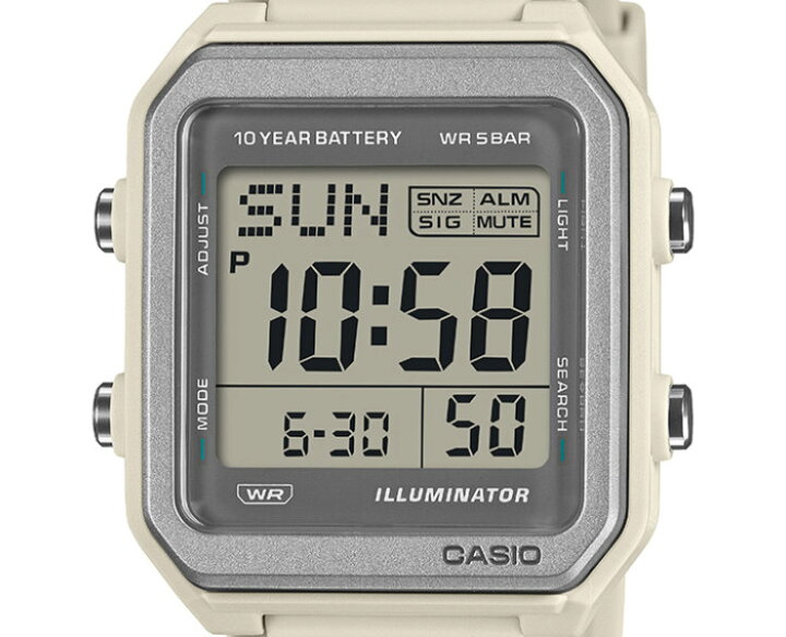 楽天市場】CASIO Collection W-221H-8AJF ベージュ＆グレー カシオ 