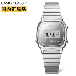 �J�V�I �N���V�b�N CASIO Classic LA670WES-7AJF �V���o�[ �I�[�o���P�[�X �f�W�^�� �R���p�N�g�T�C�Y ���g�� ��F ���f�B�[�X �r���v �iLA670WES7AJF�j [�݌ɂ���]