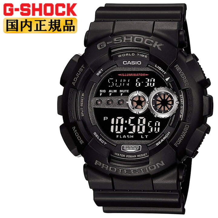 楽天市場】G-SHOCK Gショック GD-100-1BJF ブラック 反転液晶 カシオ 