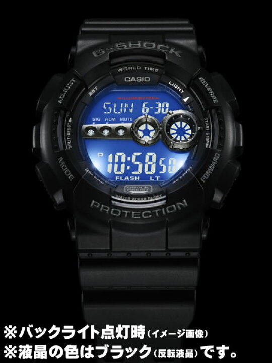 楽天市場】G-SHOCK Gショック GD-100-1BJF ブラック 反転液晶 カシオ 